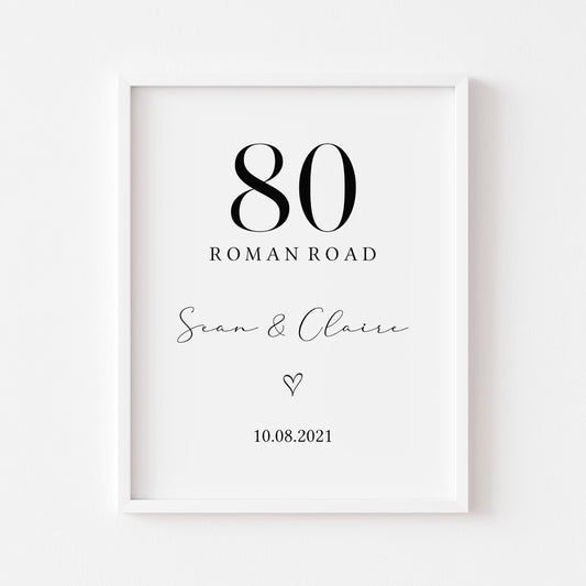 Personalised New Home Print | Our First Home Wall Art