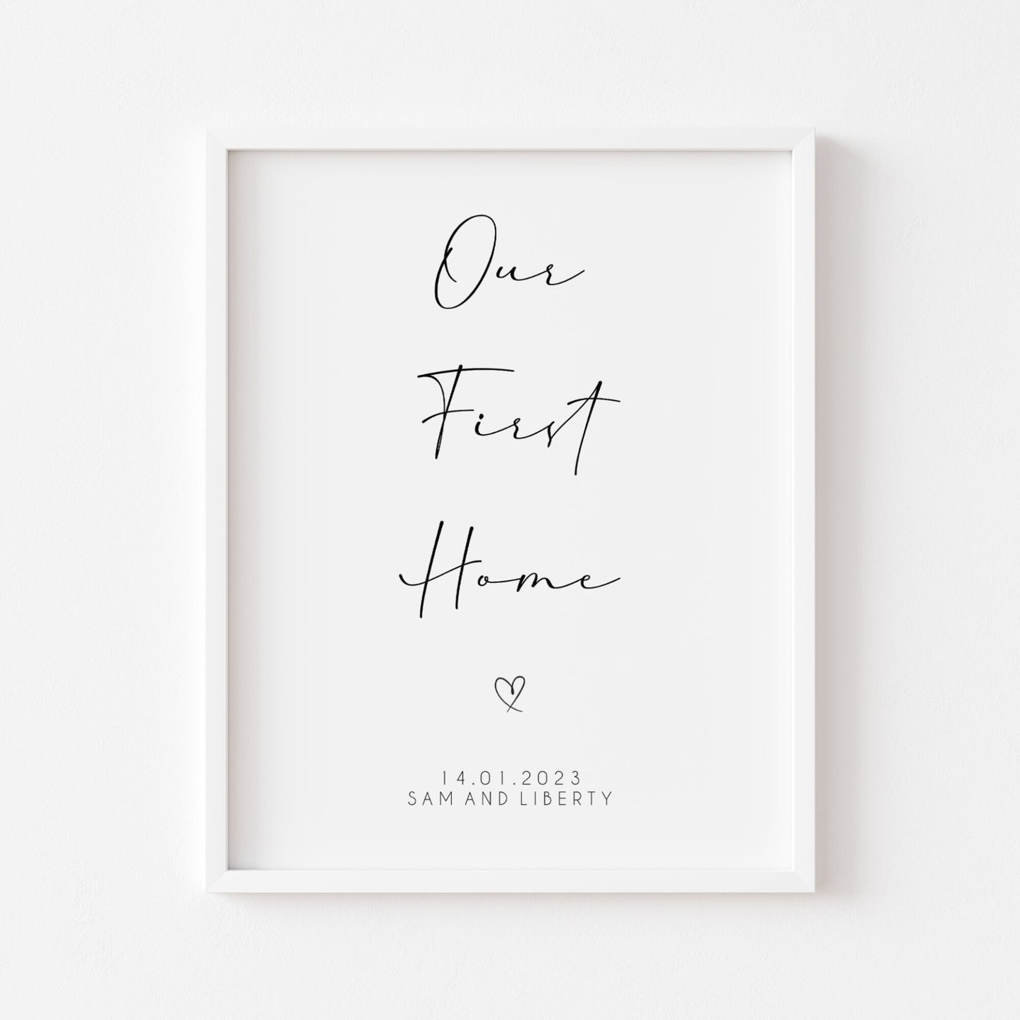 Personalised Our First Home Wall Art