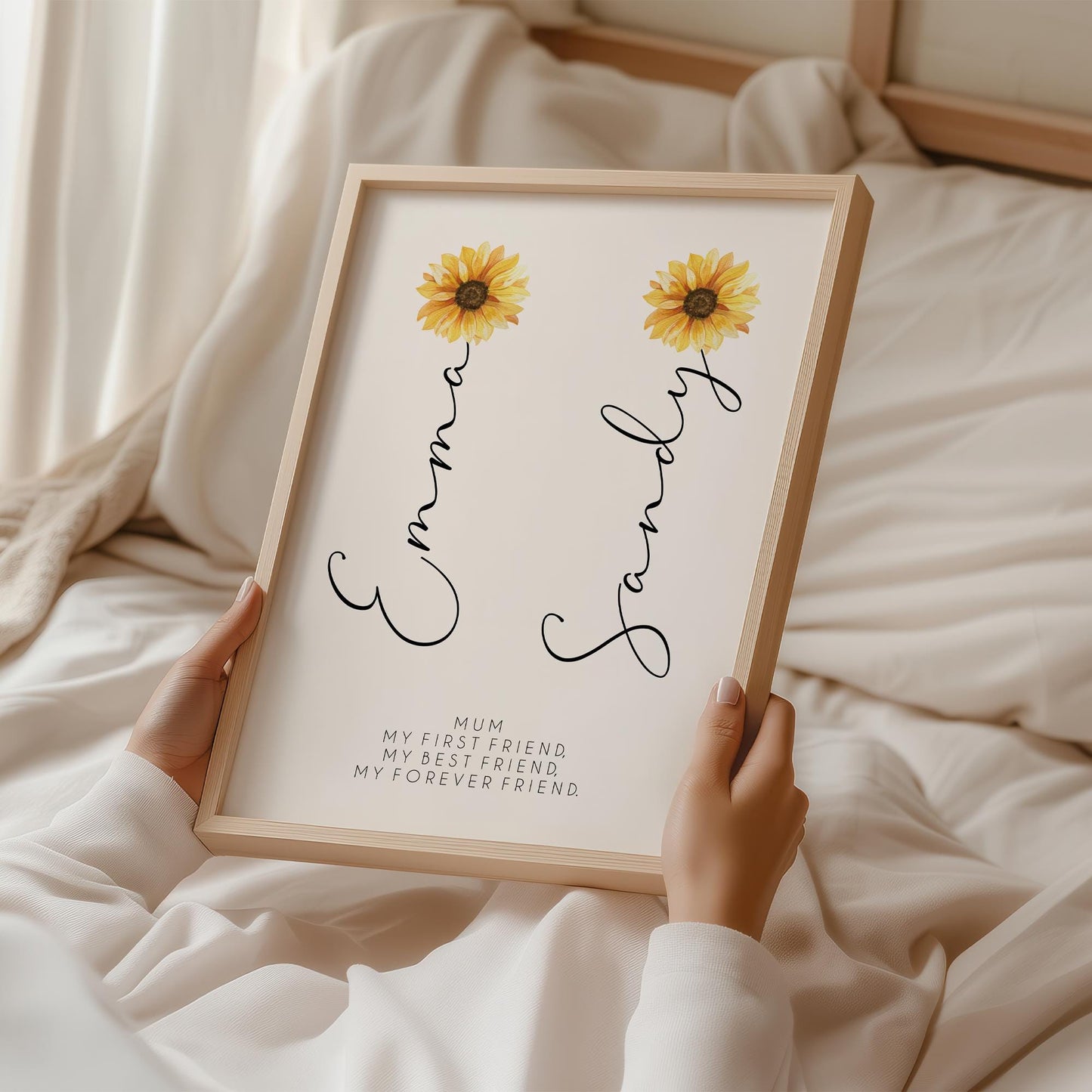 Personalised Mother's Day Gift | Sunflower Print for Mum